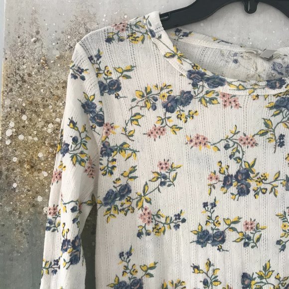 Lucky Brand Cotton Floral Henley (NWT) - Picture 7 of 13